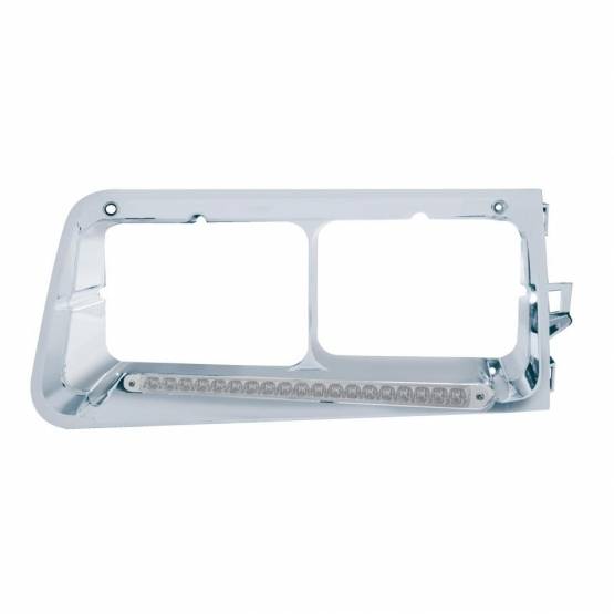 UNITED PACIFIC - UNITED PACIFIC - 32487 - BISEL DE FARO DE 19 LED PARA FREIGHTLINER FLD 1989-2009 - CONDUCTOR - LED ÁMBAR/LENTE TRANSPARENTE