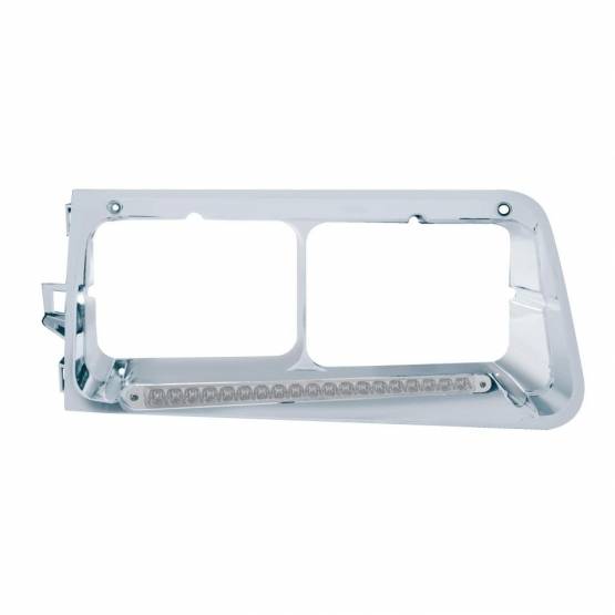 UNITED PACIFIC - UNITED PACIFIC - 32489 - BISEL DE FARO DE 19 LED PARA FREIGHTLINER FLD 1989-2009 - PASAJERO - LED ÁMBAR/LENTE TRANSPARENTE