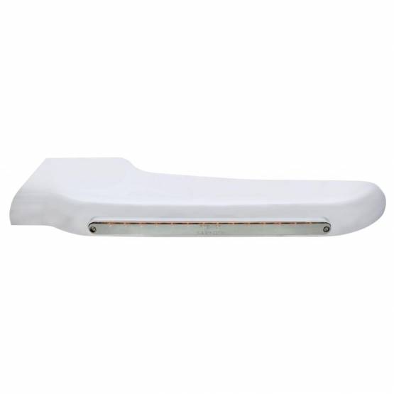 UNITED PACIFIC - UNITED PACIFIC - 32564 - CUBIERTA DE GUARDABARROS DELANTERO DE 14 LED ÁMBAR PARA PETERBILT 388 (2008-2015) Y 389 (2008-2023) - LENTE CROMADA - CONDUCTOR