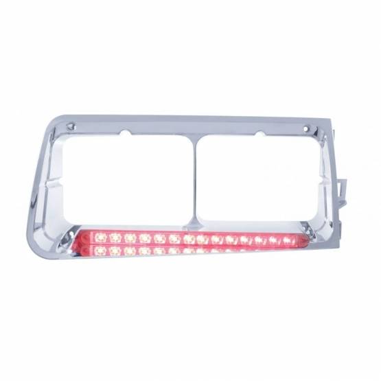 UNITED PACIFIC - UNITED PACIFIC - 32586 - BISEL DE FARO DE 14 LED PARA FREIGHTLINER FLD 1989-2009 - PASAJERO - LED ROJO/LENTE TRANSPARENTE