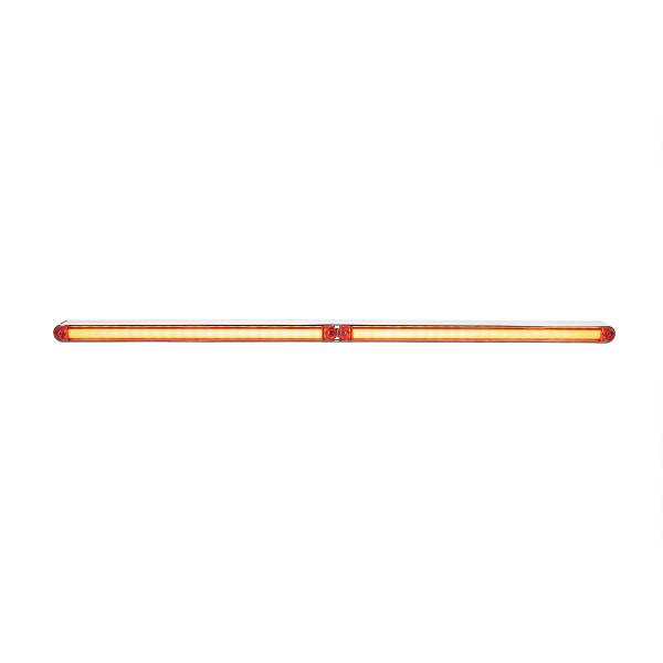 UNITED PACIFIC - UNITED PACIFIC - 32717 - BARRA DE LUCES GLOLIGHT DUAL DE 24 LED DE DOBLE FUNCIÓN DE 12" CON BISEL - LED ROJO/LENTE TRANSPARENTE