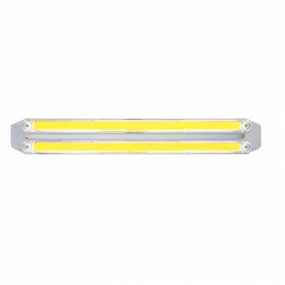 UNITED PACIFIC - UNITED PACIFIC - 32720 - BARRA DE LUCES GLOLIGHT DUAL DE 24 LED DE DOBLE FUNCIÓN DE 12" CON BISEL - LED ÁMBAR/LENTE TRANSPARENTE