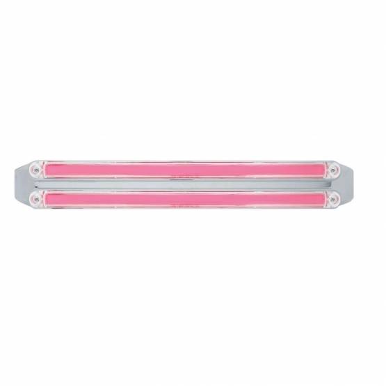 UNITED PACIFIC - UNITED PACIFIC - 32721 - BARRA DE LUCES GLOLIGHT DUAL DE 24 LED DE DOBLE FUNCIÓN DE 12" CON BISEL - LED ROJO/LENTE TRANSPARENTE