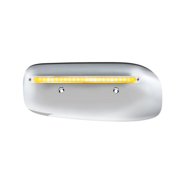 UNITED PACIFIC - UNITED PACIFIC - 32854 - CUBIERTA DE LA CARCASA DEL FARO TRASERO GLOLIGHT DE 24 LED PARA PETERBILT 389 (CONDUCTOR) 2008-2023 - LED ÁMBAR/LENTE TRANSPARENTE