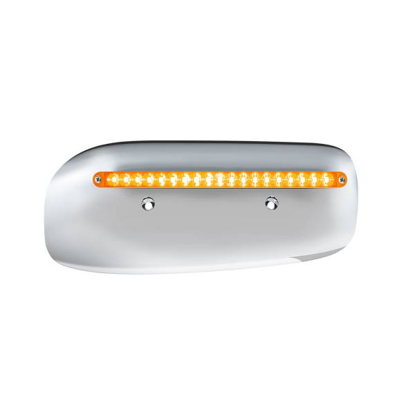 UNITED PACIFIC - UNITED PACIFIC - 32857 - CUBIERTA DE LA CARCASA DEL FARO TRASERO DE 19 LED PARA PETERBILT 389 (PASAJERO) 2008-2023 - LED ÁMBAR/LENTE