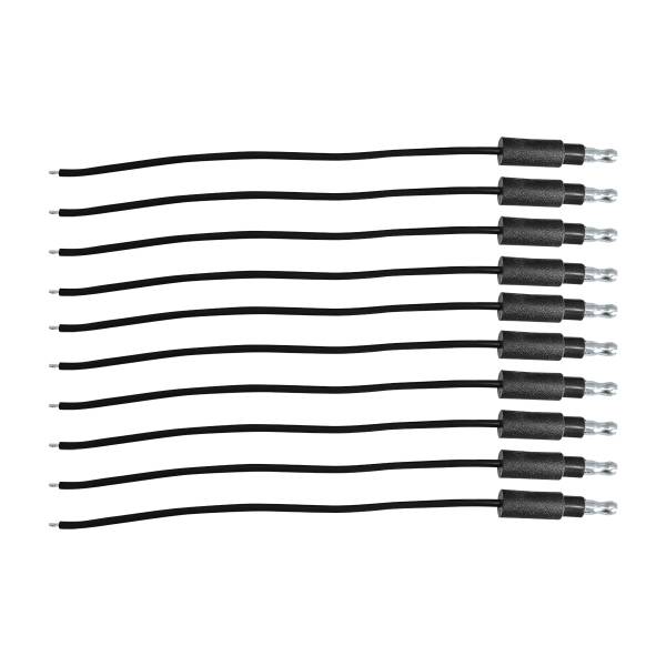 UNITED PACIFIC - UNITED PACIFIC - 34213P10 - CABLE ÚNICO DE 6" CON TERMINACIÓN DE BALA .180 Y EXTREMO PELADO - NEGRO (10 PIEZAS)