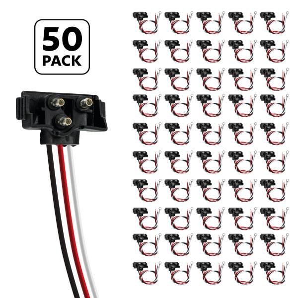 UNITED PACIFIC - UNITED PACIFIC - 34216P50 - COLECTA DE 3 CABLES CON ENCHUFE DE ÁNGULO RECTO DE 3 CLAVIJAS - CABLE DE 12" (PAQUETE DE 50)
