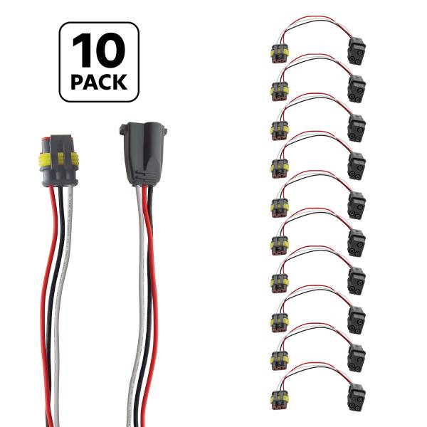 UNITED PACIFIC - UNITED PACIFIC - 34236P10 - ENCHUFE BALA HEMBRA MOLDEADO DE 3 VÍAS A ADAPTADOR DE ENCHUFE DE 1,5 MM ESTILO TE AMP DE 3 VÍAS (10 UNIDADES)