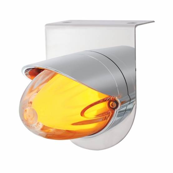 UNITED PACIFIC - UNITED PACIFIC - 34447 - SOPORTE DE ACERO INOXIDABLE CON 9 LED DE DOBLE FUNCIÓN GLOLIGHT SANDÍA LUZ Y VISERA GRAKON 1000 - LED ÁMBAR/ LENTE TRANSPARENTE