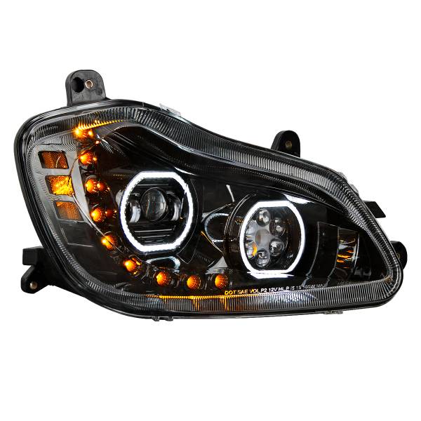 UNITED PACIFIC - UNITED PACIFIC - 35744 - FARO NEGRO DE 10 LED PARA KENWORTH T680 2013-2021 - LADO DEL PASAJERO