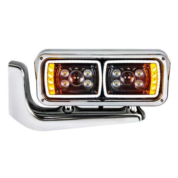 UNITED PACIFIC - UNITED PACIFIC - 35777 - CONJUNTO DE FAROS DE PROYECCIÓN "BLACKOUT" DE 10 LED DE ALTA POTENCIA CON BRAZO DE MONTAJE - CONDUCTOR