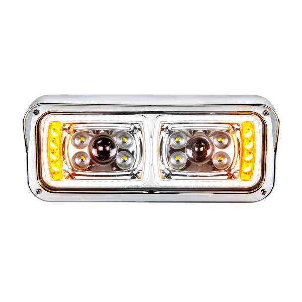 UNITED PACIFIC - UNITED PACIFIC - 35824 - FARO DE PROYECCIÓN "CROMADO" DE 10 LED DE ALTA POTENCIA CON SEÑAL DE GIRO LED Y BARRA DE LUCES DE POSICIÓN - PASAJERO