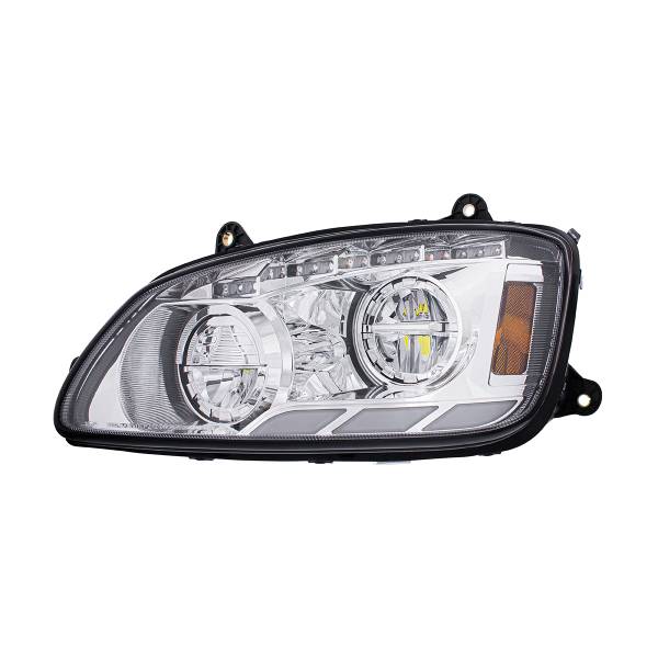UNITED PACIFIC - UNITED PACIFIC - 35879 - FARO LED CROMADO CON SEÑAL DE GIRO SECUENCIAL Y BARRAS DE LUCES DE POSICIÓN PARA KENWORTH T660 2008-17 - CONDUCTOR