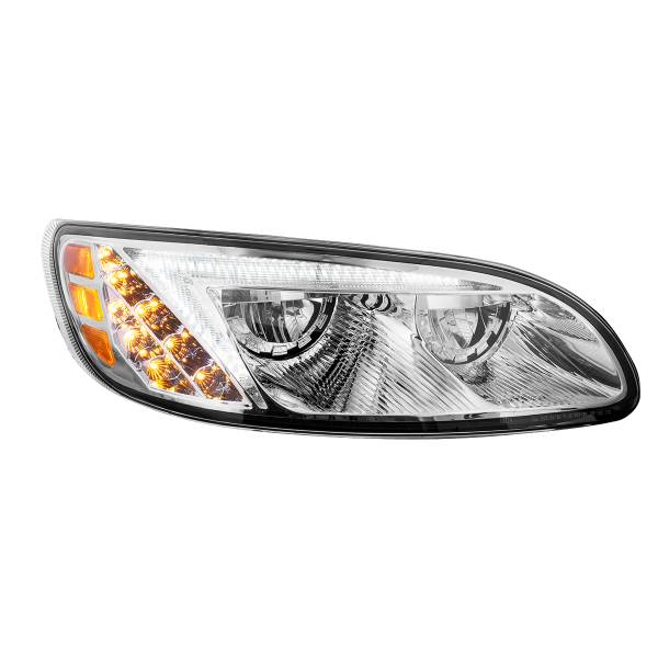 UNITED PACIFIC - UNITED PACIFIC - 35884 - FARO LED CROMADO PARA PETERBILT 386 (2005-2015) Y 387 (1999-2010) - PASAJERO