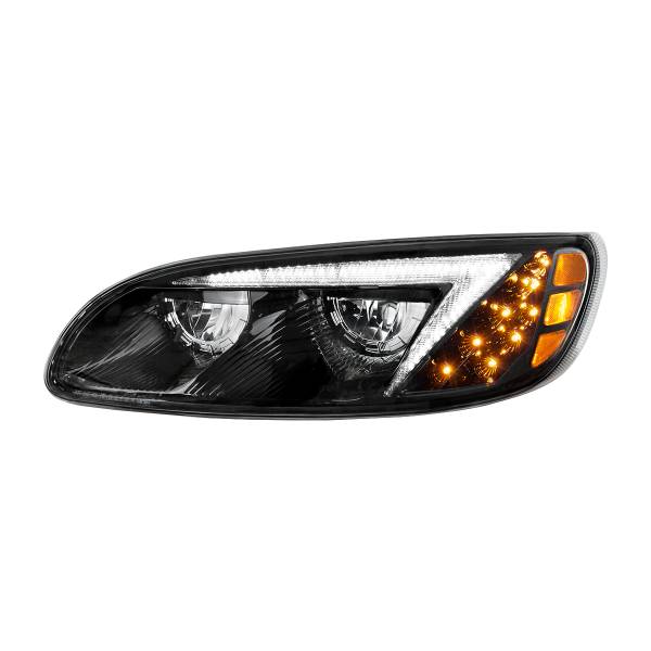 UNITED PACIFIC - UNITED PACIFIC - 35885 - FARO LED NEGRO PARA PETERBILT 386 (2005-2015) Y 387 (1999-2010) - CONDUCTOR