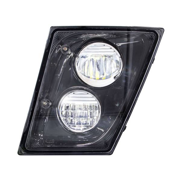 UNITED PACIFIC - UNITED PACIFIC - 35907 - 2 LUZ DE CONDUCCIÓN NEGRA LED DE ALTA POTENCIA Y LUZ ANTINIEBLA PARA VOLVO VNL 2003-2017 - CONDUCTOR/IZQUIERDO