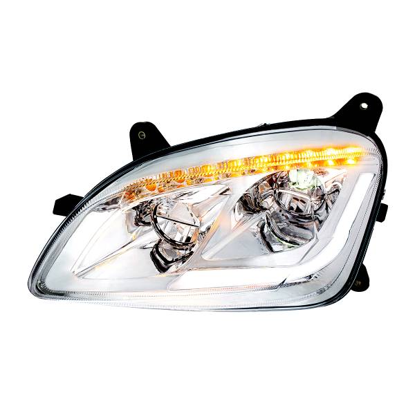 UNITED PACIFIC - UNITED PACIFIC - 35915 - FARO LED CROMADO CON INTERMITENTE LED SECUENCIAL PARA PETERBILT 579 (2012-21) Y 587 (2010-16) - CONDUCTOR