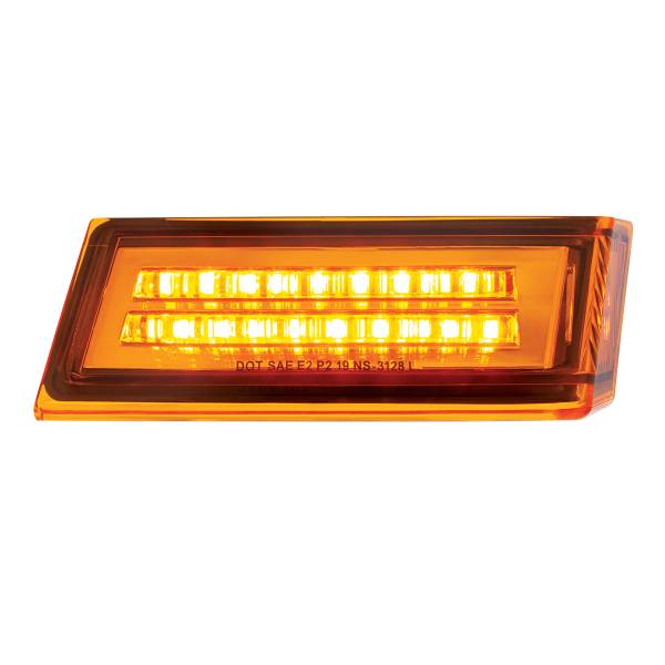 UNITED PACIFIC - UNITED PACIFIC - 36001 - LUZ DE SEÑAL DE GIRO SECUENCIAL DE 35 LED PARA FREIGHTLINER CASCADIA 2018-2024 - PASAJERO - LED ÁMBAR/LENTE ÁMBAR