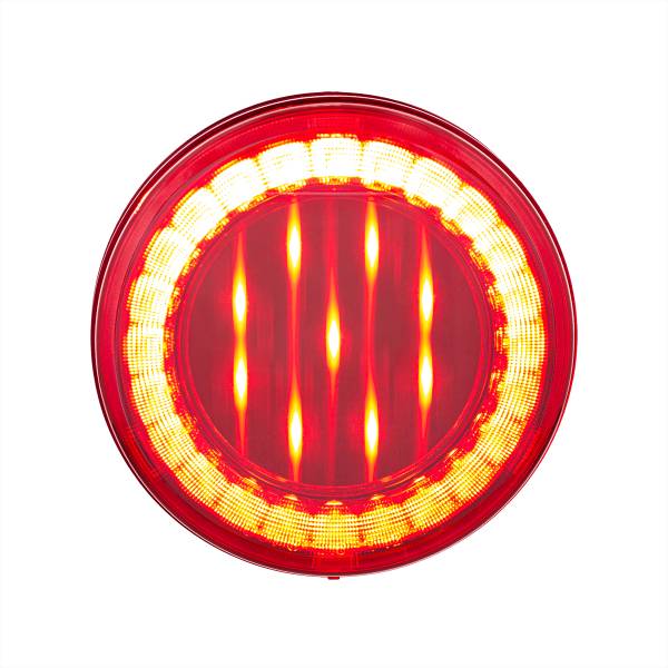 UNITED PACIFIC - UNITED PACIFIC - 36090 - LUZ LUMOS REDONDA DE 33 LED DE 4" SERIE X (PARADA, GIRO Y COLA) - LED ROJO/LENTE ROJA