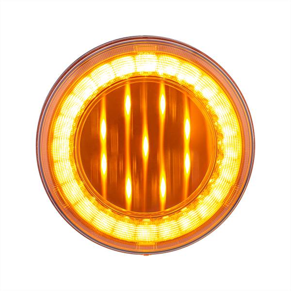 UNITED PACIFIC - UNITED PACIFIC - 36091 - LUZ LUMOS REDONDA DE 33 LED 4" SERIE X (SEÑAL DE GIRO) - LED ÁMBAR/LENTE ÁMBAR