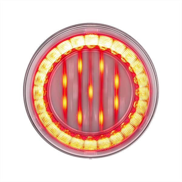 UNITED PACIFIC - UNITED PACIFIC - 36092 - LUZ LUMOS REDONDA DE 33 LED DE 4" SERIE X (PARADA, GIRO Y COLA) - LED ROJO/LENTE TRANSPARENTE