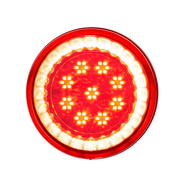 UNITED PACIFIC - UNITED PACIFIC - 36095 - LUZ LUMOS REDONDA DE 33 LED DE 4" SERIE S (PARADA, GIRO Y COLA) - LED ROJO/LENTE ROJA