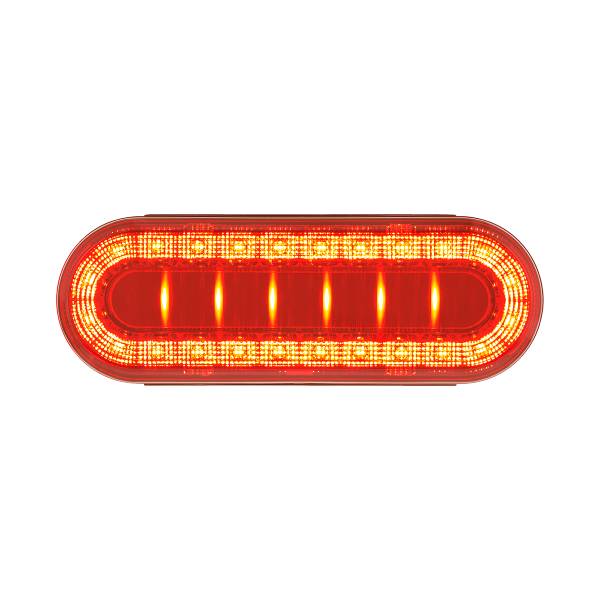 UNITED PACIFIC - UNITED PACIFIC - 36100 - LUZ LUMOS OVALADA DE 30 LED 6" SERIE I (PARADA, GIRO Y COLA) - LED ROJO/LENTE ROJA