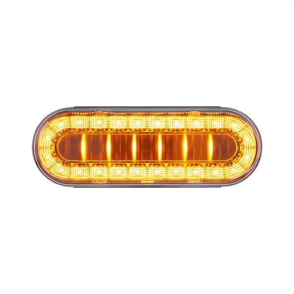 UNITED PACIFIC - UNITED PACIFIC - 36103 - LUZ LUMOS OVALADA DE 30 LED 6" SERIE I (SEÑAL DE GIRO) - LED ÁMBAR/LENTE TRANSPARENTE