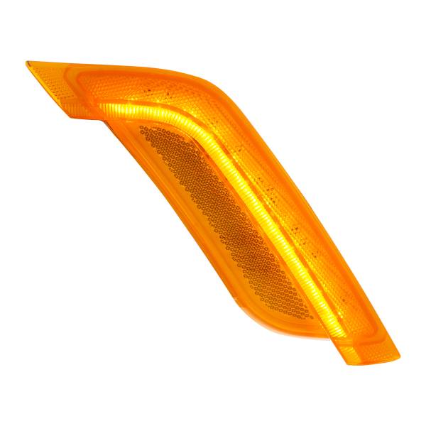 UNITED PACIFIC - UNITED PACIFIC - 36396 - 12 LUZ DE INTERMITENTE DE GUARDABARROS LED ÁMBAR PARA PETERBILT 579 (2012-2021) Y 587 (2012-2018) - PASAJERO, LENTE ÁMBAR