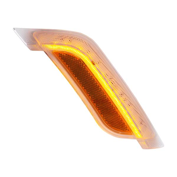 UNITED PACIFIC - UNITED PACIFIC - 36398 - 12 LUZ DE INTERMITENTE DE GUARDABARROS LED ÁMBAR PARA PETERBILT 579 (2012-2021) Y 587 (2012-2018) - PASAJERO, LENTE TRANSPARENTE