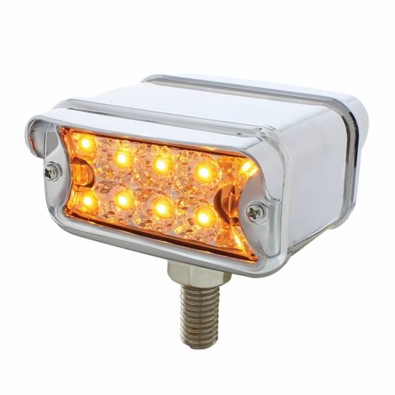 UNITED PACIFIC - UNITED PACIFIC - 36415 - LUZ DE DOBLE CARA REFLECTOR DE 20 LED DE DOBLE FUNCIÓN CON VISERA - MONTAJE EN T - LED ÁMBAR Y ROJO / LENTE TRANSPARENTE