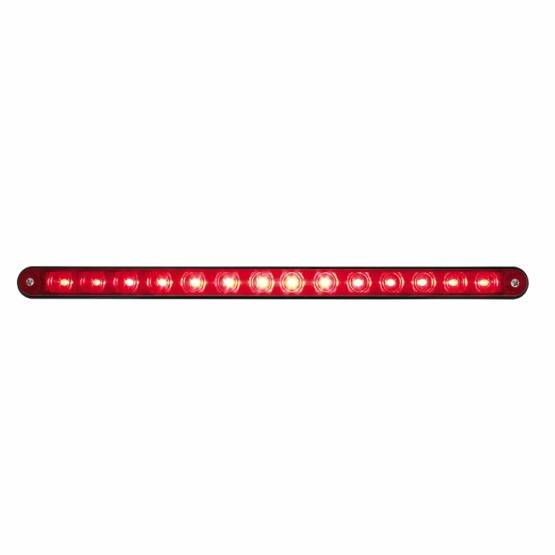 UNITED PACIFIC - UNITED PACIFIC - 36485 - BARRA DE LUCES DE 14 LED DE 12" CON CARCASA NEGRA - LED ROJO/LENTE ROJA