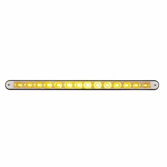 UNITED PACIFIC - UNITED PACIFIC - 36486 - BARRA DE LUCES DE 14 LED DE 12" CON CARCASA NEGRA - LED ÁMBAR/LENTE TRANSPARENTE