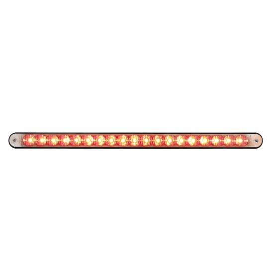 UNITED PACIFIC - UNITED PACIFIC - 36491 - BARRA DE LUZ REFLECTORA DE 19 LED DE 12" CON CARCASA NEGRA - LED ROJO/LENTE TRANSPARENTE