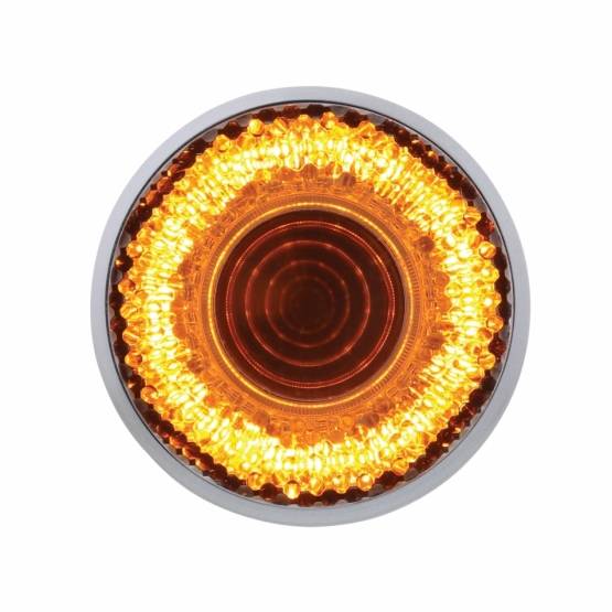 UNITED PACIFIC - UNITED PACIFIC - 36526 - LUZ DE ESPEJO REDONDA DE 9 LED DE 2" (LIQUIDACIÓN/MARCADOR) - LED ÁMBAR/LENTE TRANSPARENTE