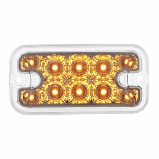 UNITED PACIFIC - UNITED PACIFIC - 36553B - LUZ RECTANGULAR REFLECTOR DE 10 LED DE DOBLE FUNCIÓN - LED ÁMBAR/LENTE TRANSPARENTE (A GRANEL)