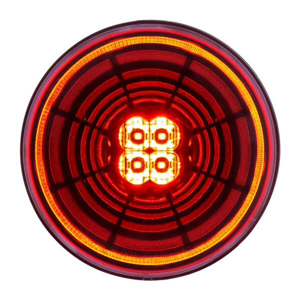 UNITED PACIFIC - UNITED PACIFIC - 36564 - LUZ REDONDA DEL ABISMO DE 13 LED DE 4" (PARADA, GIRO Y COLA) - LED ROJO/LENTE ROJA