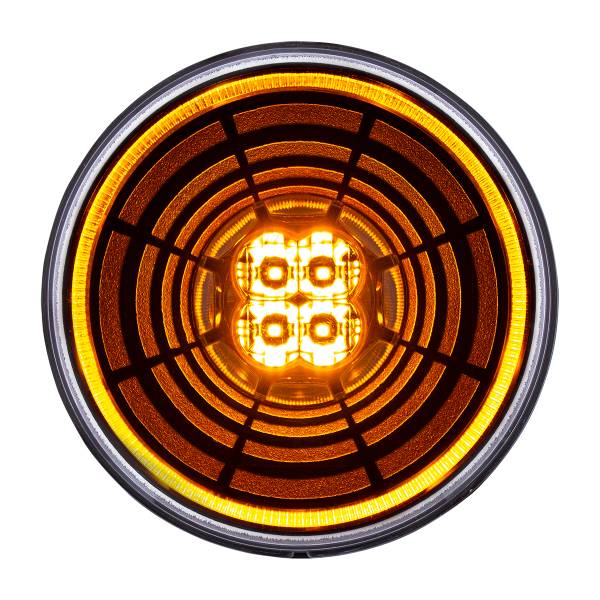 UNITED PACIFIC - UNITED PACIFIC - 36567 - LUZ REDONDA DEL ABISMO DE 13 LED DE 4" (SEÑAL DE GIRO) - LED ÁMBAR/LENTE TRANSPARENTE