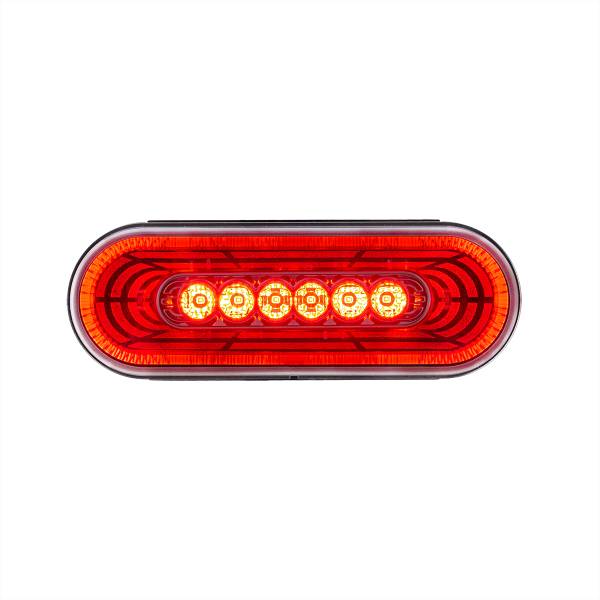 UNITED PACIFIC - UNITED PACIFIC - 36571 - LUZ DE ABISMO OVALADA DE 22 LED DE 6" (PARADA, GIRO Y COLA) - LED ROJO/LENTE TRANSPARENTE