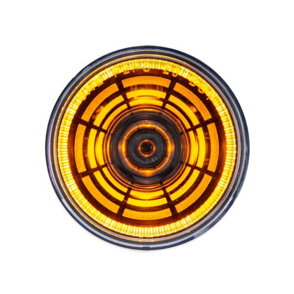 UNITED PACIFIC - UNITED PACIFIC - 36576 - LUZ ABISMO REDONDA DE 4 LED DE 2" (LIQUIDACIÓN/MARCADOR) - LED ÁMBAR/LENTE TRANSPARENTE