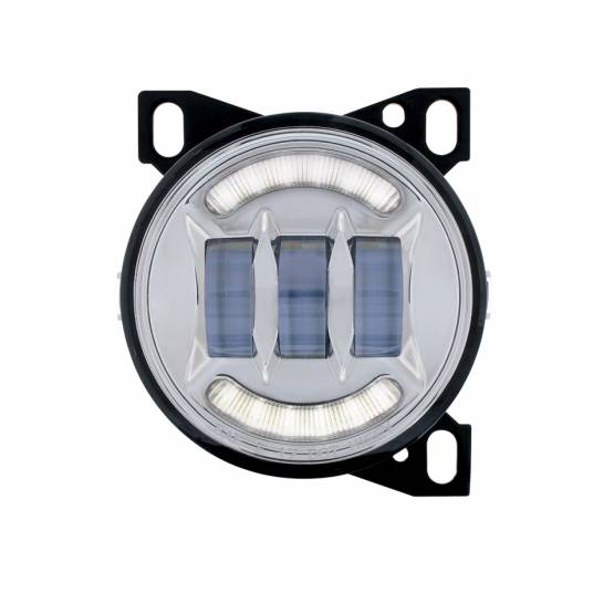 UNITED PACIFIC - UNITED PACIFIC - 36605 - FARO ANTINIEBLA DE 18 LED CON BARRA DE LUCES LED PARA PETERBILT 579 (2012-2021) Y KENWORTH T660 (2007-2017) - CROMADO