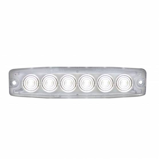 UNITED PACIFIC - UNITED PACIFIC - 36684B - 6 LUZ DE ADVERTENCIA LED DE ALTA POTENCIA SUPER DELGADA - LED BLANCO/LENTE TRANSPARENTE (A GRANEL)