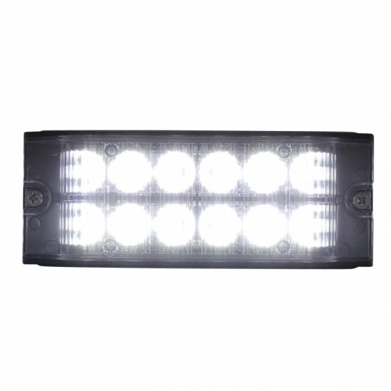 UNITED PACIFIC - UNITED PACIFIC - 36694 - LUZ DE ADVERTENCIA DE PERFIL BAJO DE 12 LED DE ALTA POTENCIA - LED BLANCO