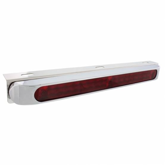 UNITED PACIFIC - UNITED PACIFIC - 36708 - SOPORTE DE LUZ DE INOXIDABLE CON BISEL Y BARRA DE LUCES DE 17 LED DE 19 LED - LED ROJO/LENTE ROJA