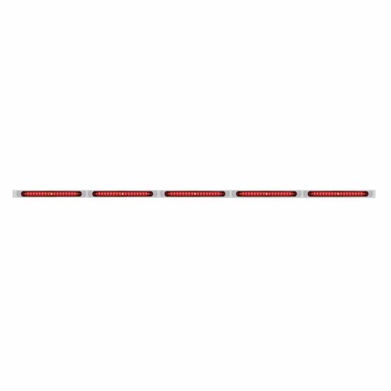 UNITED PACIFIC - UNITED PACIFIC - 36716 - SOPORTE DE LUZ DE ACERO INOXIDABLE DE 94" - 19 LED BARRA DE LUCES DE 17-1/4" X 5 CON LED ROJO/LENTE ROJA CON BISEL