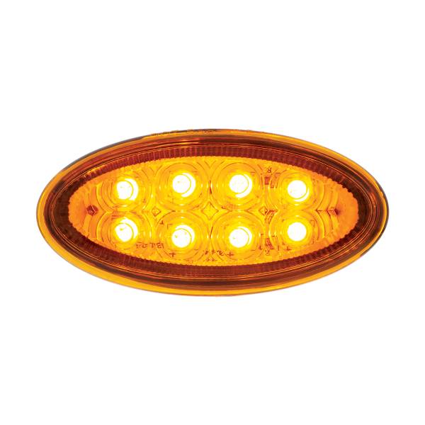 UNITED PACIFIC - UNITED PACIFIC - 36810 - LUZ DE ESTACIONAMIENTO E INTERMITENTE DE GUARDABARROS DE 8 LED PARA PETERBILT 386 (2006-2014) Y 387 (2006-2010) - LED ÁMBAR / LENTE ÁMBAR