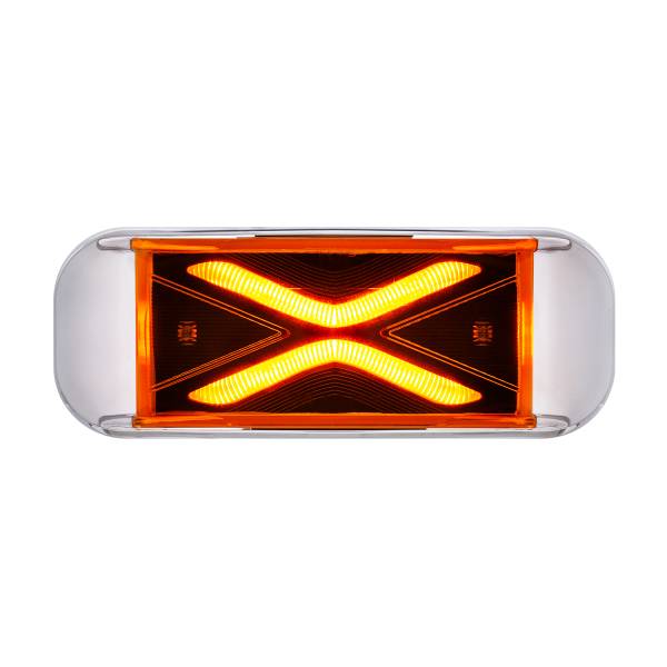 UNITED PACIFIC - UNITED PACIFIC - 36819 - LUZ DE BALIZAMIENTO RECTANGULAR SABRE DE 4 LED CON LENTE ÁMBAR