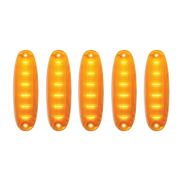 UNITED PACIFIC - UNITED PACIFIC - 36821 - 6 LUCES DE CABINA LED ÁMBAR PARA FREIGHTLINER CASCADIA 2008-2017 - LENTES ÁMBAR (PAQUETE DE 5)