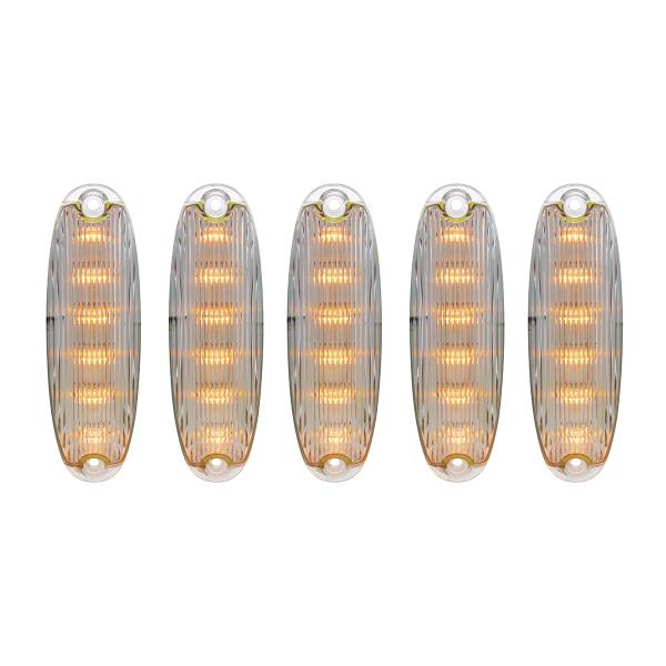 UNITED PACIFIC - UNITED PACIFIC - 36822 - 6 LUCES DE CABINA LED ÁMBAR PARA FREIGHTLINER CASCADIA 2008-2017 - LENTE TRANSPARENTE (PAQUETE DE 5)