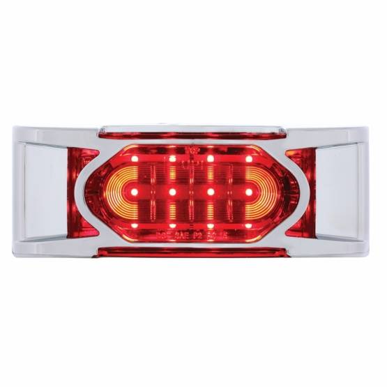 UNITED PACIFIC - UNITED PACIFIC - 36894 - LUZ REFLECTORA DE 16 LED (LIQUIDACIÓN/MARCADOR) CON BISEL CROMADO - LED ROJO/LENTE ROJA